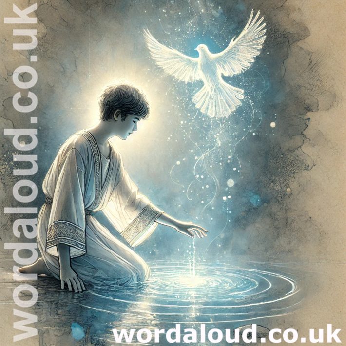 Boy At Prayer With Baptism As The Holy Spirit |Christian Faith