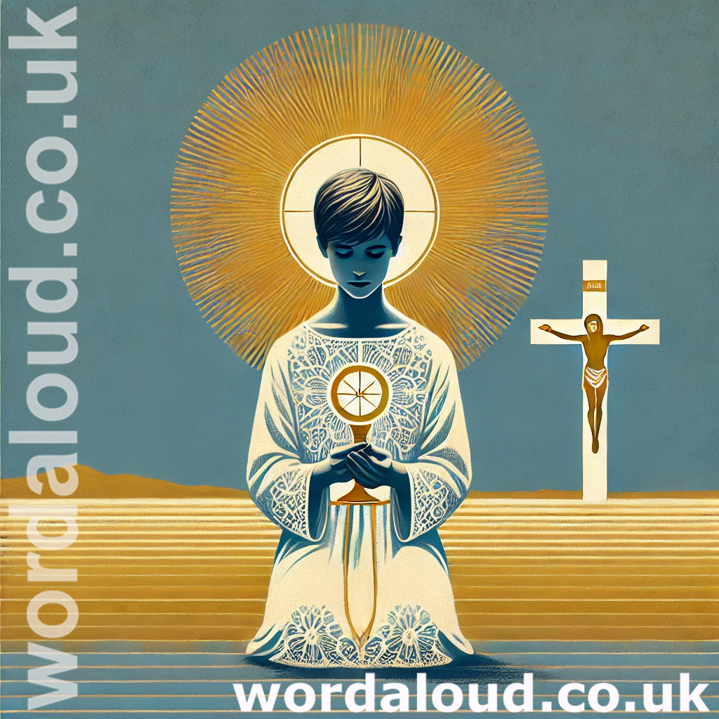 Boy At Prayer | Jesus And The Cross And Eucharist | Jesus Christ Saves A Child