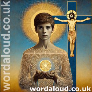 Boy At Prayer | Jesus And The Cross And Eucharist | Jesus Christ Saves A Child