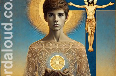 Boy At Prayer | Jesus And The Cross And Eucharist | Jesus Christ Saves A Child