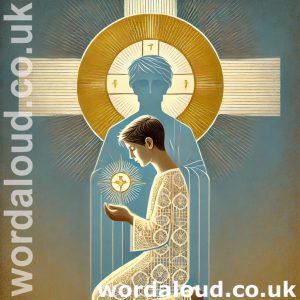 Boy At Prayer | Jesus And The Cross And Eucharist | Jesus Christ Saves A Child