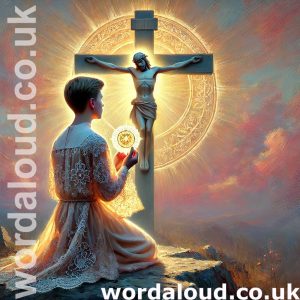 Boy At Prayer | Jesus And The Cross And Eucharist | Jesus Christ Saves A Child