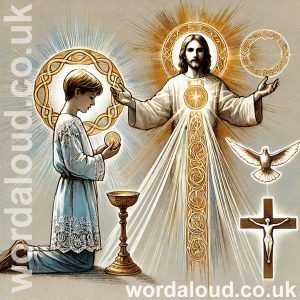 Boy At Prayer | Jesus And The Trinity In The Eucharist