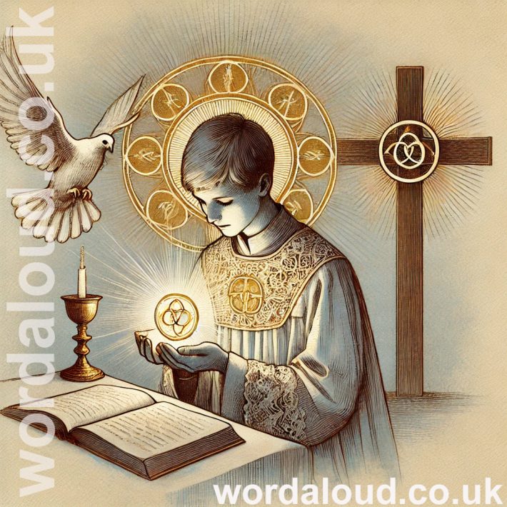 Boy At Prayer | Jesus And The Trinity In The Eucharist