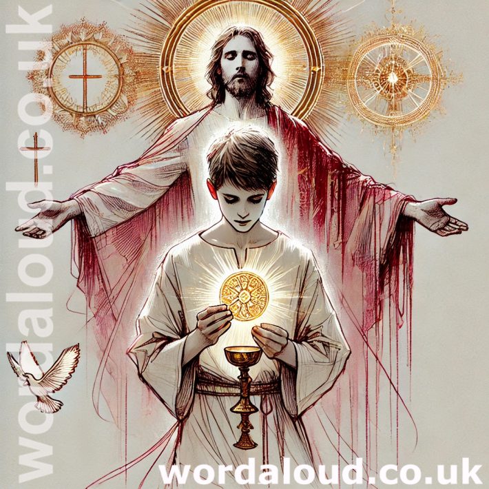 Boy At Prayer | Jesus And The Trinity In The Eucharist | Risen Lord