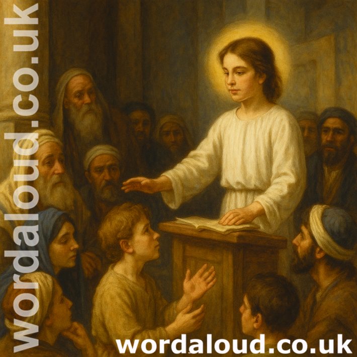 Jesus As A Child In The Synagogue