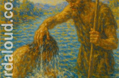 Jesus Is Baptized By John The Baptist In The River Jordan
