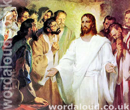 Jesus Risen Lord Greets His Disciples