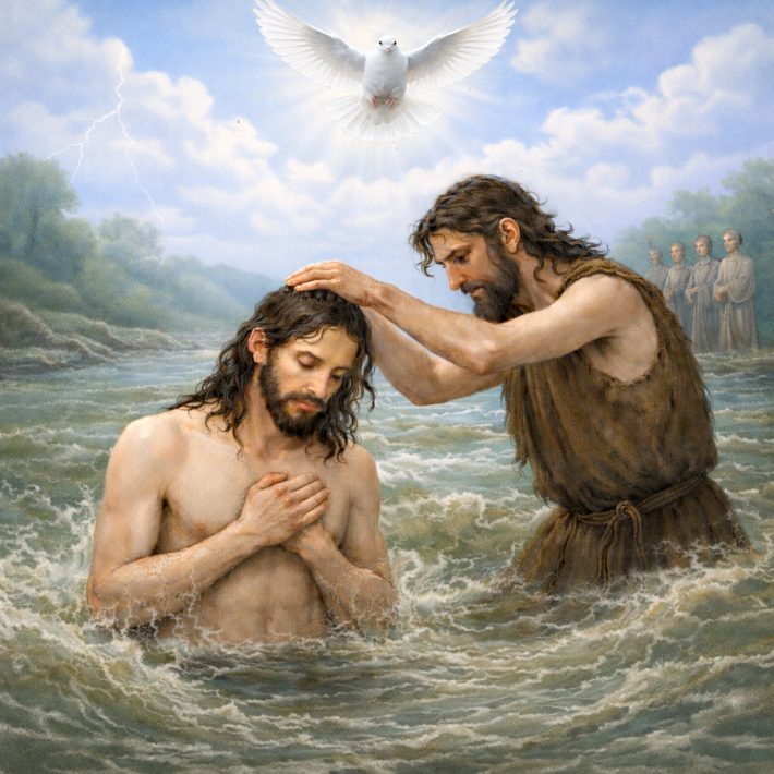 Jesus is baptized